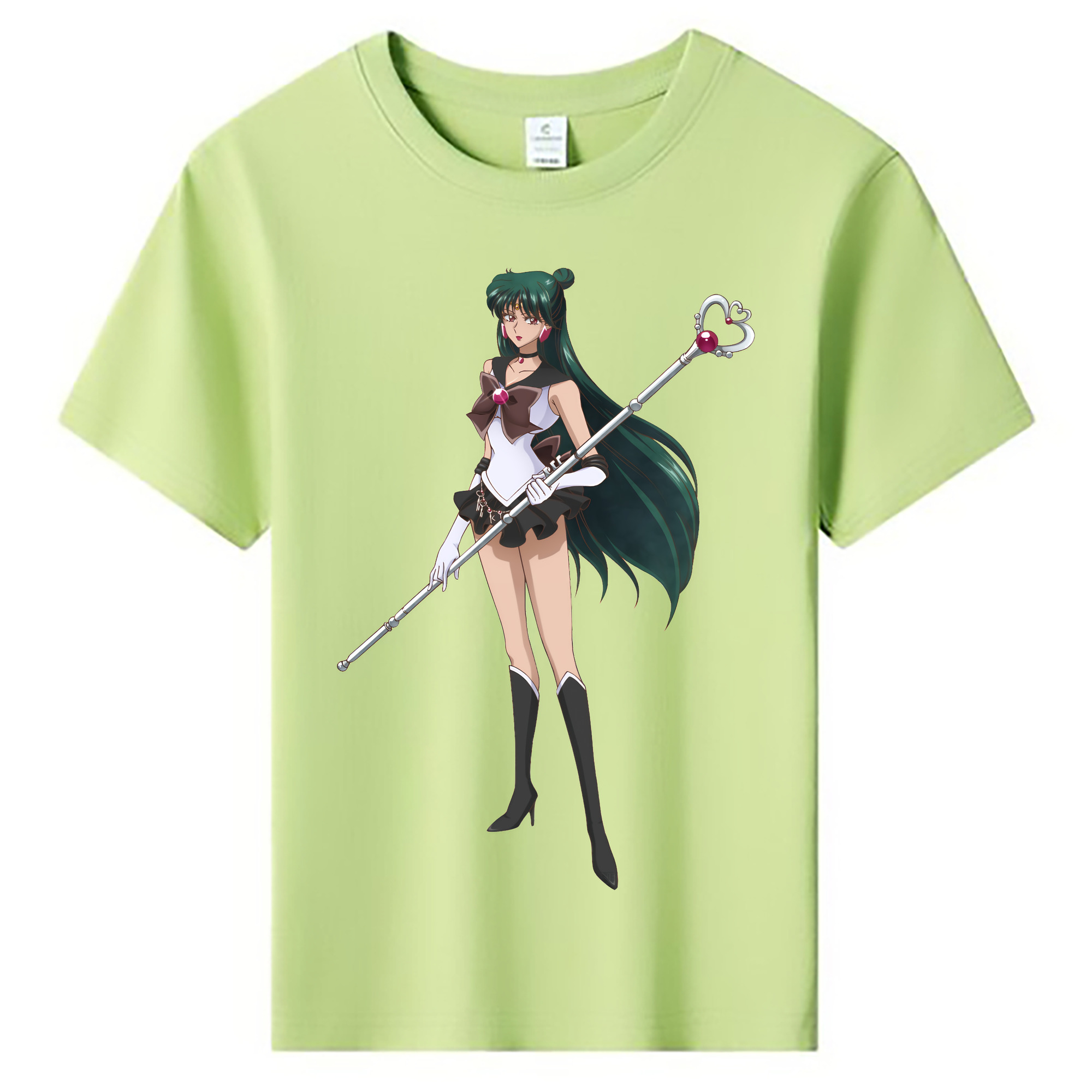（画像用） 美少女戦士セーラームーン 冥王せつな Sailor Moon Meiou Setsuna 綿100％キッズTシャツ（フロントプリント）